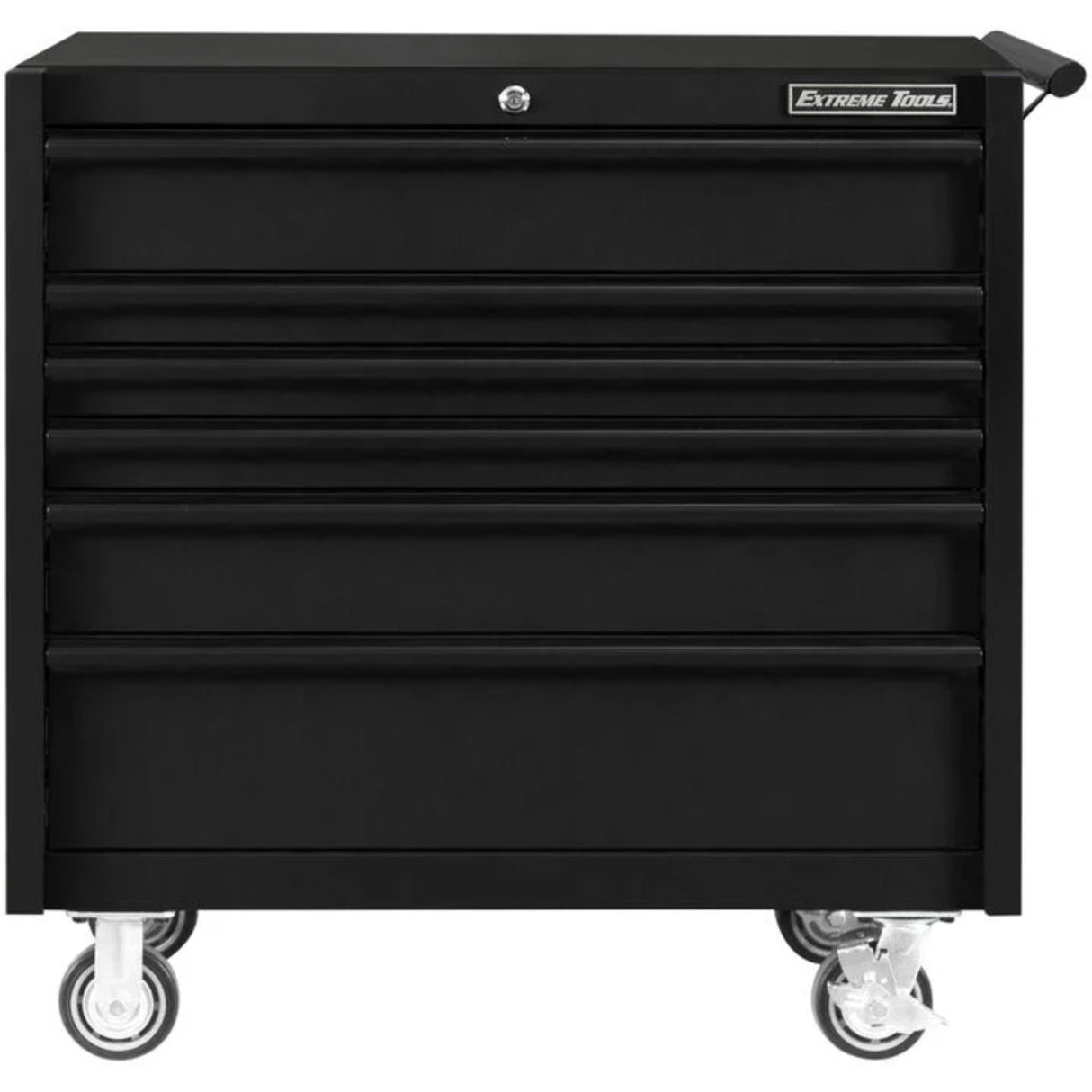 Extreme Tools DX Series 41in W x 25in D 6-Drawer Roller Cabinet, Matte Black