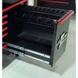 Extreme Tools DX Series 55in W x 25in D 8-Drawer Roller Cabinet with Power Tool Drawer, Black/Red