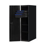 Extreme Tools RX Series 19in W x 25in D 3-Drawer/3-Shelf Side Locker, Black/Blue