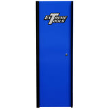 Extreme Tools RX Series 24in W x 30in D 3-Drawer/3-Shelf Side Locker, Blue/Black