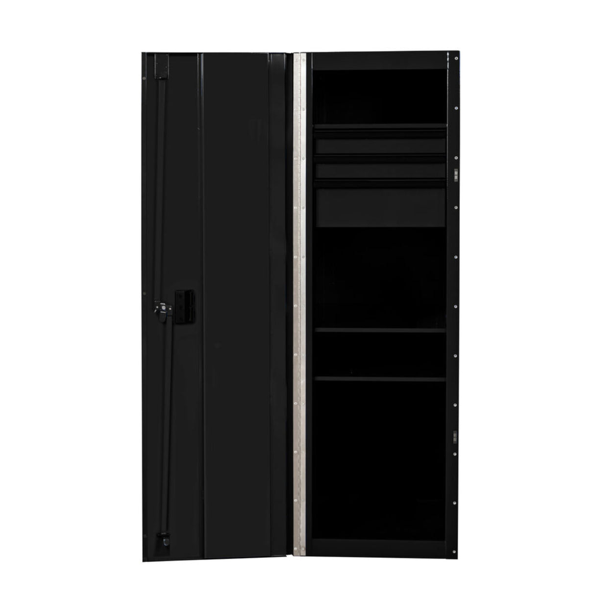 Extreme Tools RX Series 24in W x 30in D 3-Drawer/3-Shelf Side Locker, Matte Black