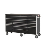 Extreme Tools RX Series 72in W x 25in D 19-Drawer Triple Bank Roller Cabinet, Black/Chrome