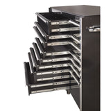 Extreme Tools RX Series 72in W x 25in D 19-Drawer Triple Bank Roller Cabinet, Black/Chrome