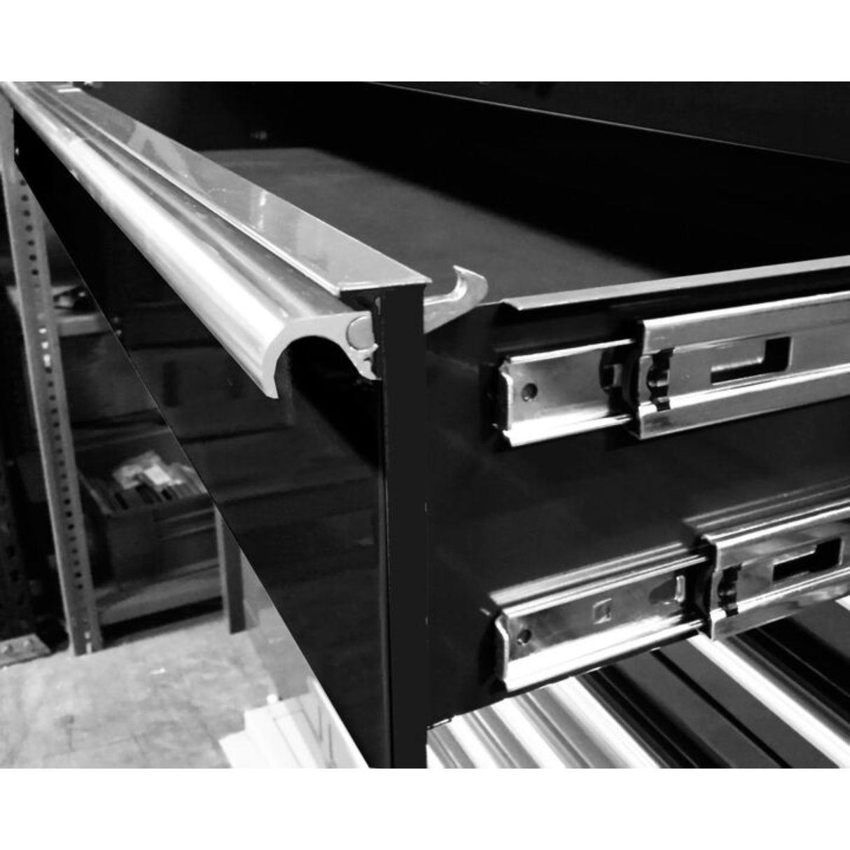Extreme Tools RX Series 72in W x 25in D 19-Drawer Triple Bank Roller Cabinet, Black/Chrome