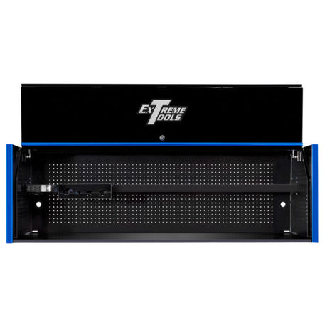Extreme Tools RX Series 72in W x 25in D Extreme Power Workstation Hutch, Black/Blue