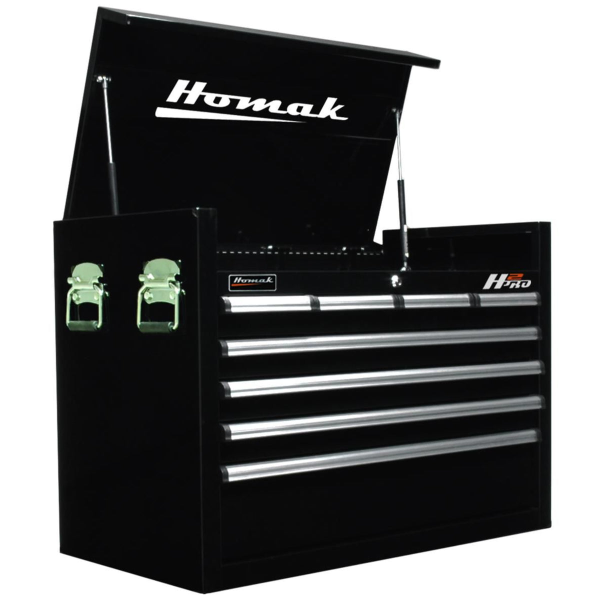 Homak H2Pro 36" 8-Drawer Top Chest — 100 lb Slides, Gas Struts, EVA Liners