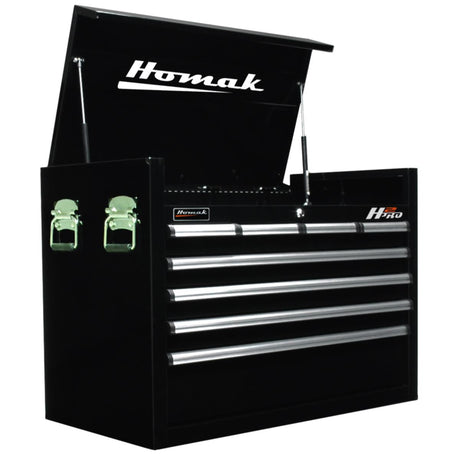 Homak H2Pro 36" 8-Drawer Top Chest — 100 lb Slides, Gas Struts, EVA Liners