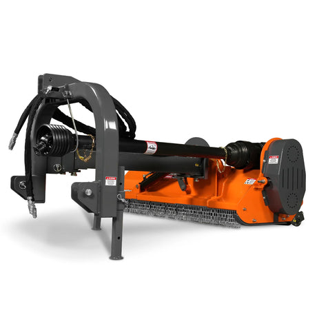 MechMaxx 72" Heavy Duty Offset Ditch Bank Flail Mower, CMR Gearbox, 90° Tilt