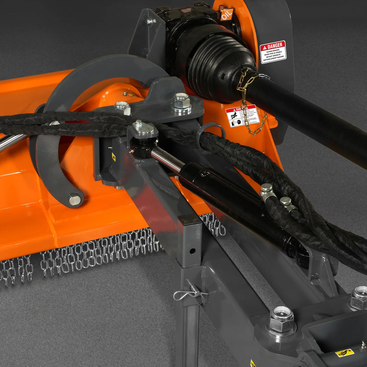 MechMaxx 72" Heavy Duty Offset Ditch Bank Flail Mower, CMR Gearbox, 90° Tilt