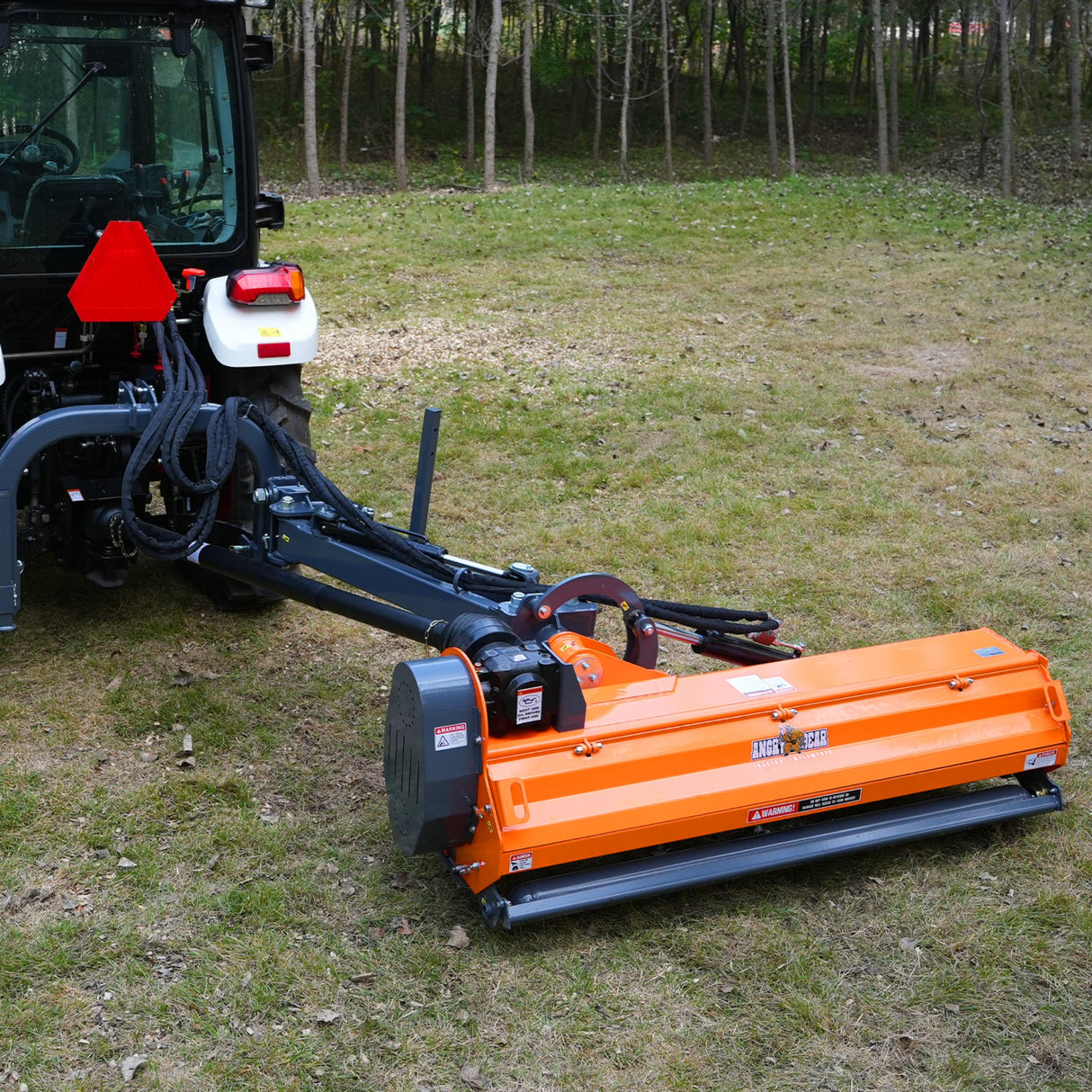 MechMaxx 72" Heavy Duty Offset Ditch Bank Flail Mower, CMR Gearbox, 90° Tilt