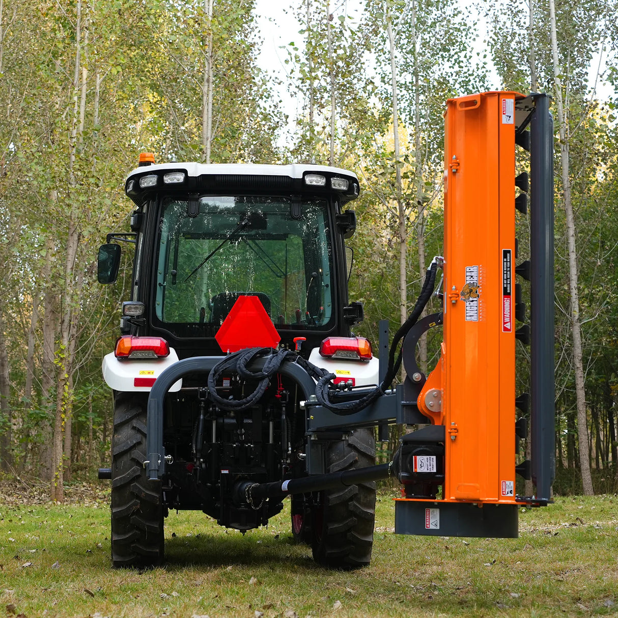 MechMaxx 72" Heavy Duty Offset Ditch Bank Flail Mower, CMR Gearbox, 90° Tilt