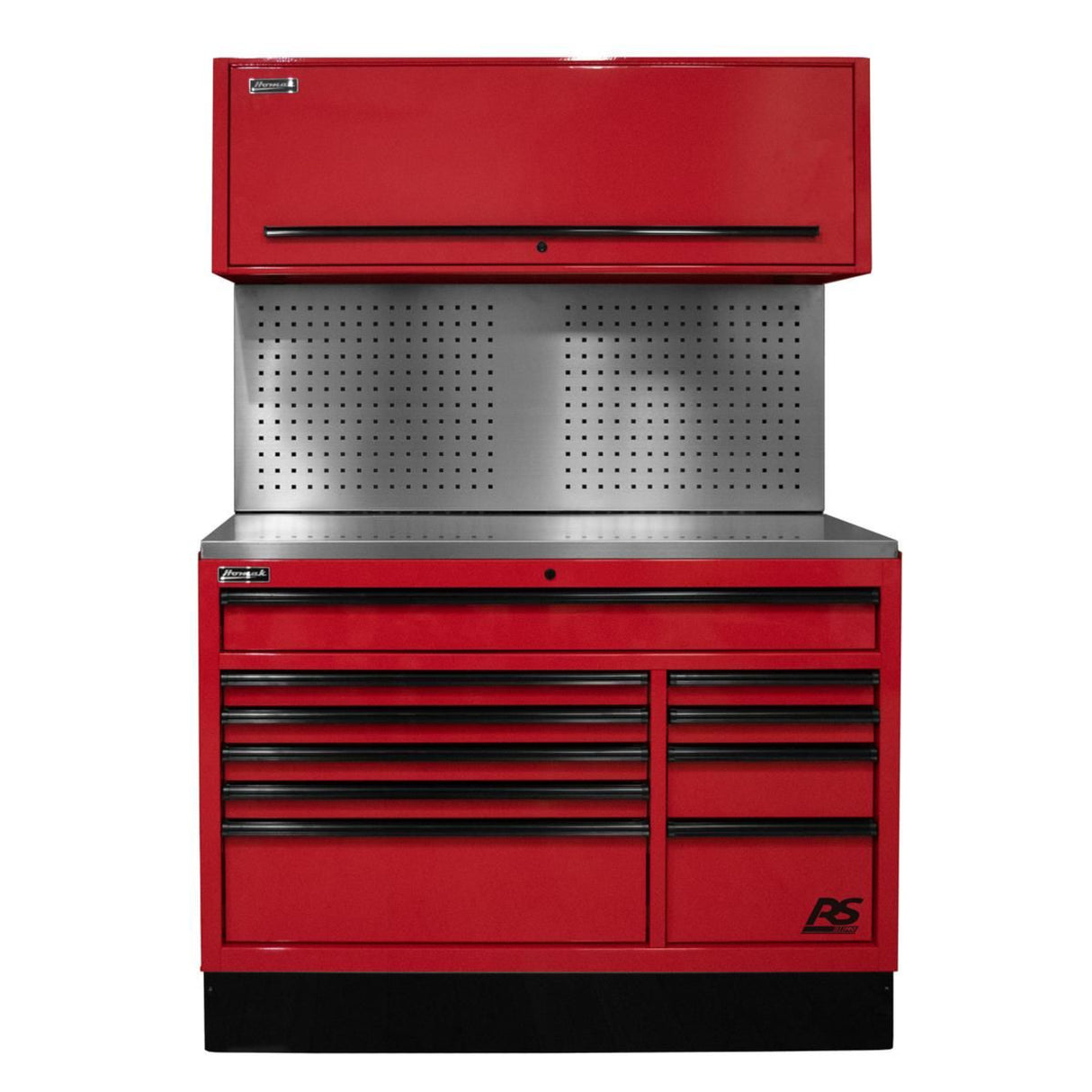 Homak 54" CTS Centralized Tool Storage Set — 10-Drawer Roller Cabinet, Canopy & Toolboard Backsplash