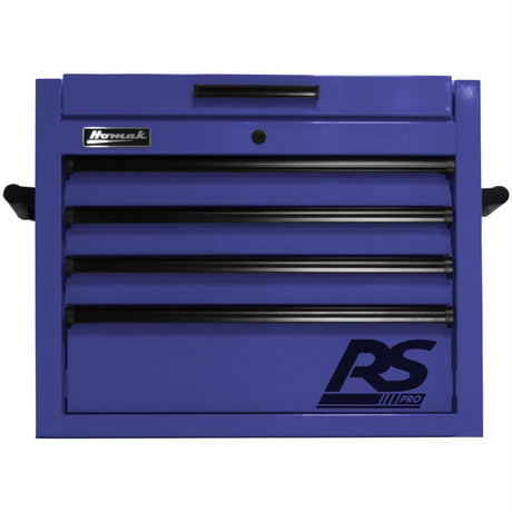 Homak 27" RS Pro 4-Drawer Top Chest with Outlet — 24" Depth, 100 lb Slides, 3-Outlet Till