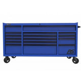 Homak 72" RS Pro 16-Drawer Roller Cabinet — 24" Depth, 100 lb Slides, 660 lb Casters