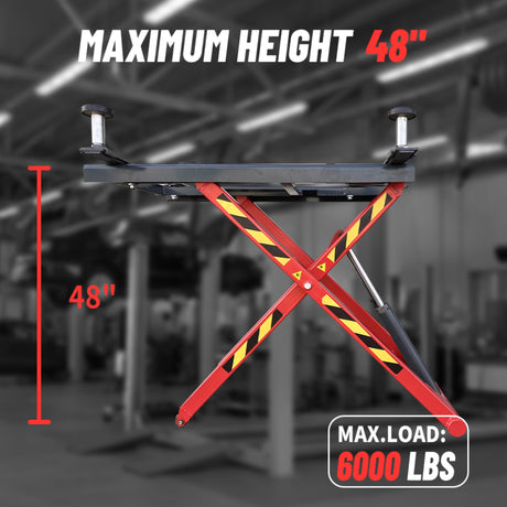 Katool KT-X66 6000 lbs Portable Mid Rise Scissor Lift