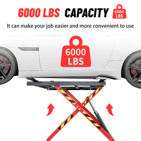 Katool KT-X66 6000 lbs Portable Mid Rise Scissor Lift