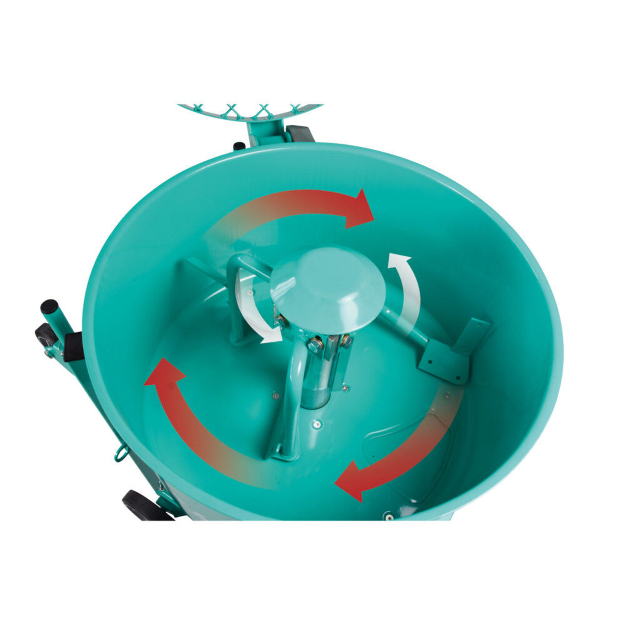 IMER Mix 120 Plus 120V 4 Cu-Ft Portable Vertical Shaft Paddle Mixer with Open Grate