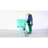 IMER Mix 120 Plus 120V 4 Cu-Ft Portable Vertical Shaft Paddle Mixer with Open Grate