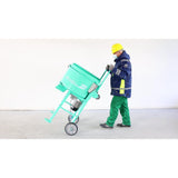 IMER Mix 120 Plus 120V 4 Cu-Ft Portable Vertical Shaft Paddle Mixer with Open Grate