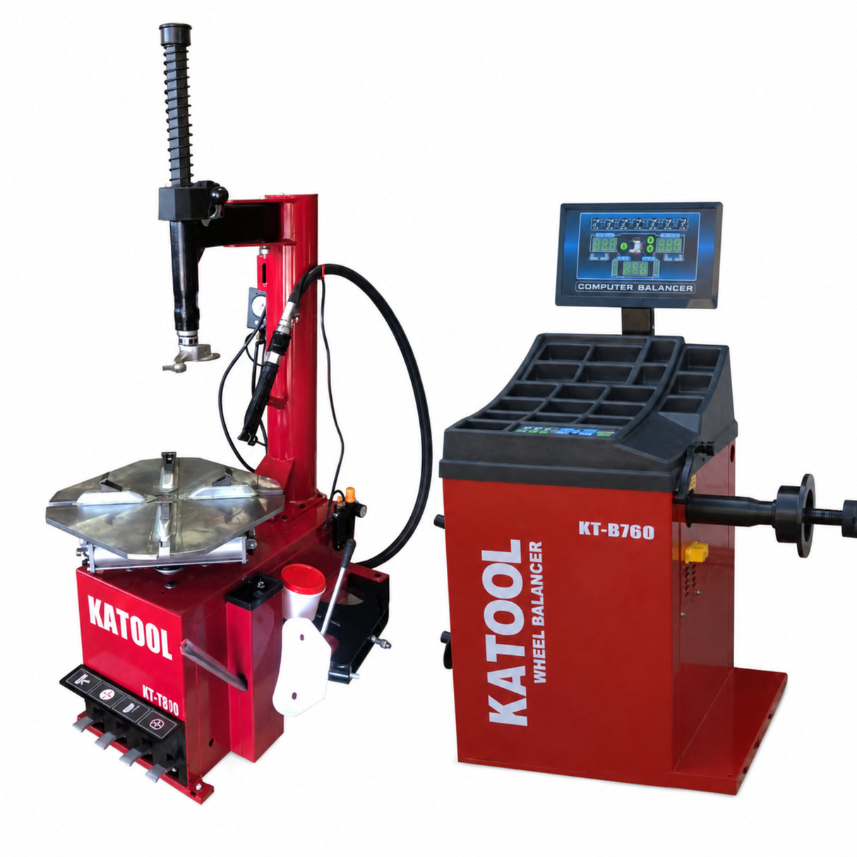Katool KT-T810 Tire Changer & KT-B760 Wheel Balancer Combo