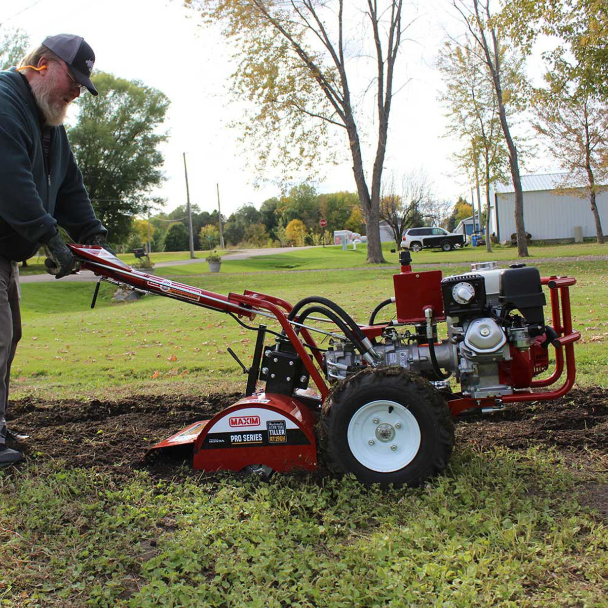 Maxim RT190H Rear Tine Hydraulic Tiller – Honda GX270, 18 in.