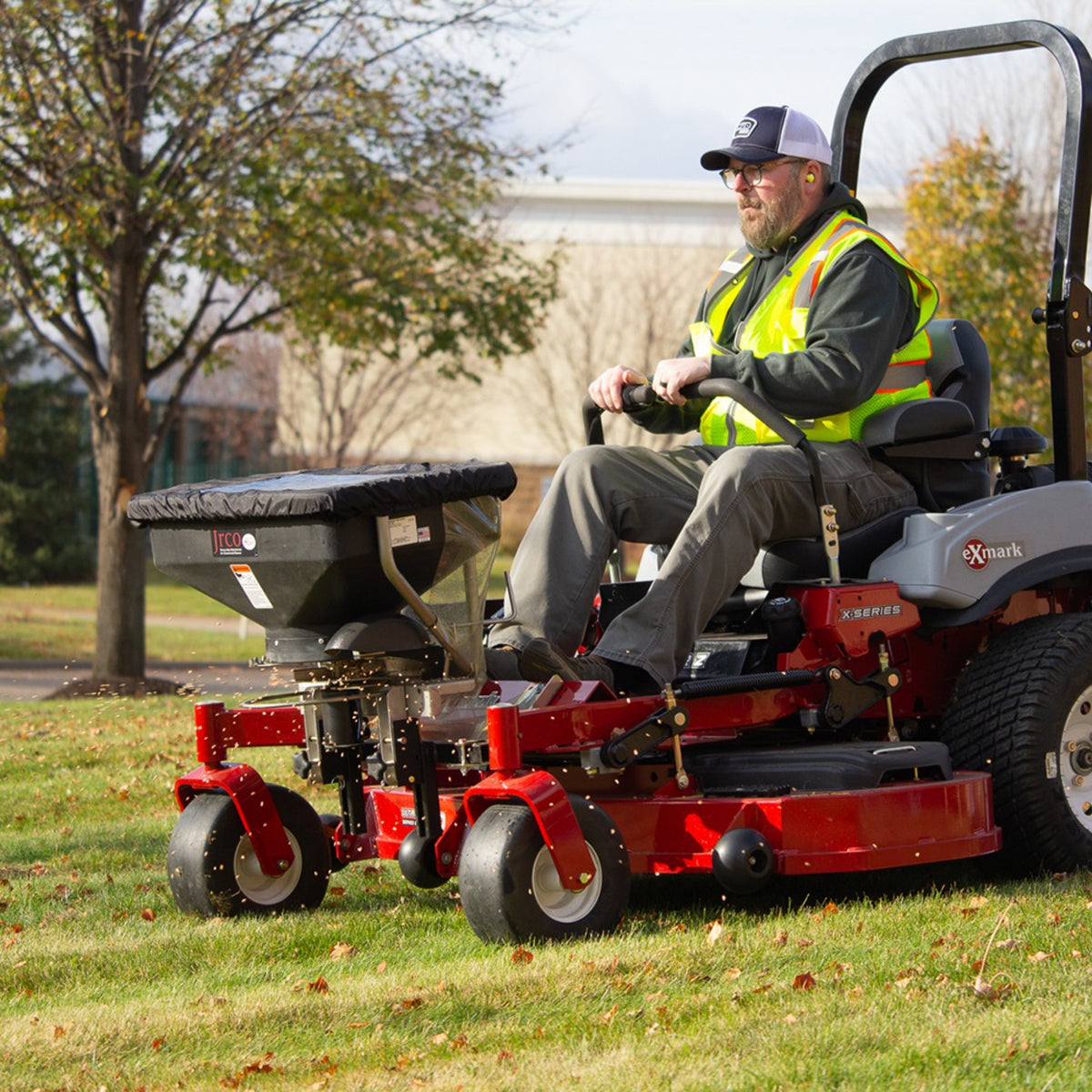 JRCO Broadcast Spreader — Front-Mount, Foot Control, Brushless Motor