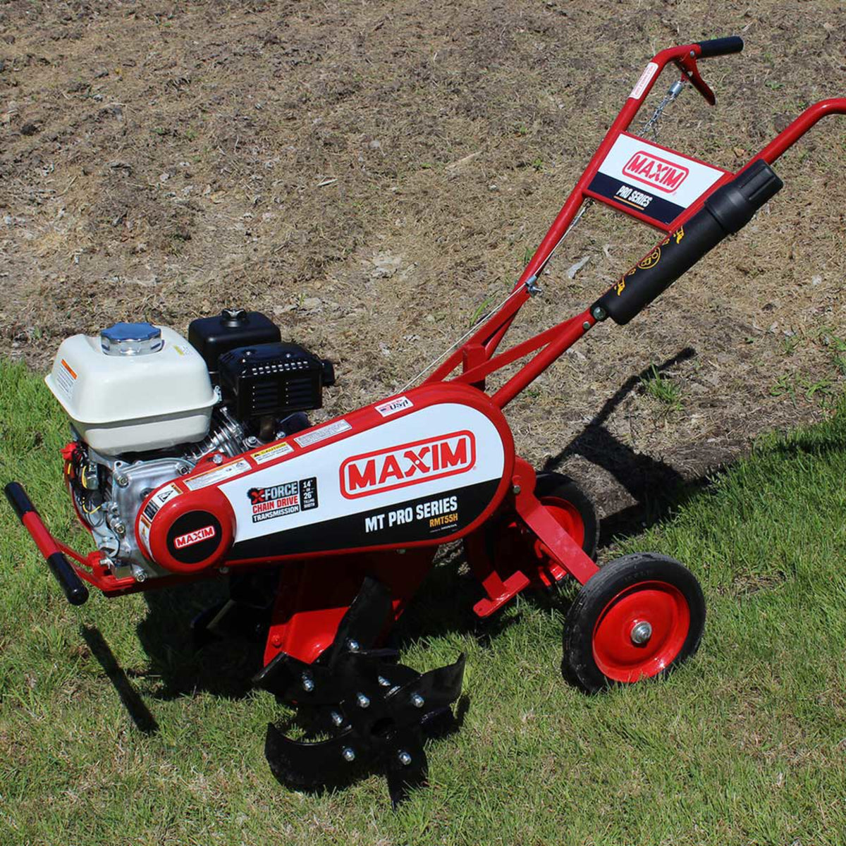 Maxim Commercial Tiller, Honda GX160, Bolt-On Replaceable Tine Blades