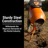 BravePro MIXZR Direct Drive Cement Mixer — 5.5 Cu. Ft. Steel Drum, GPE211005