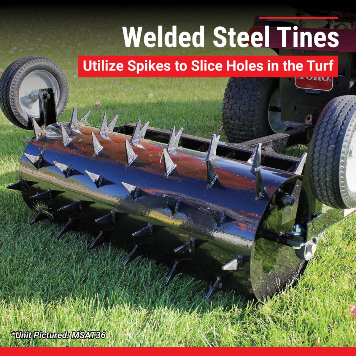 Maxim 48 in. Tow-Behind Spike Aerator, Water-Fillable Drum