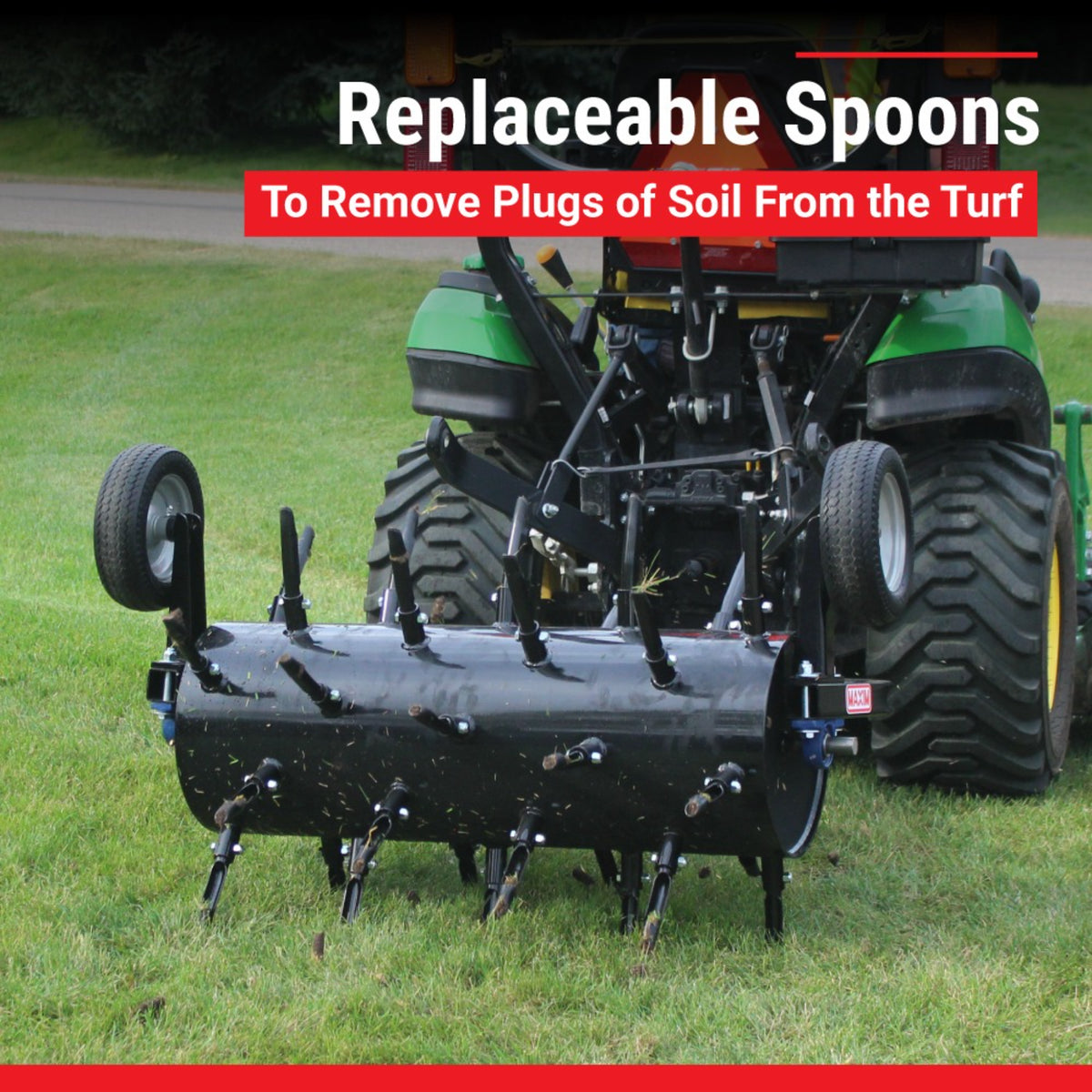 Maxim 36 in. Tow-Behind Plug Aerator, Water-Fillable Drum