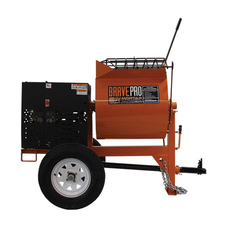 BravePro Mortar Mixer — 8 Cu. Ft. Steel Drum, Honda GX240