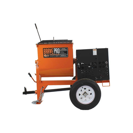 BravePro Mortar Mixer — 6 Cu. Ft. Steel Drum, Honda GX240