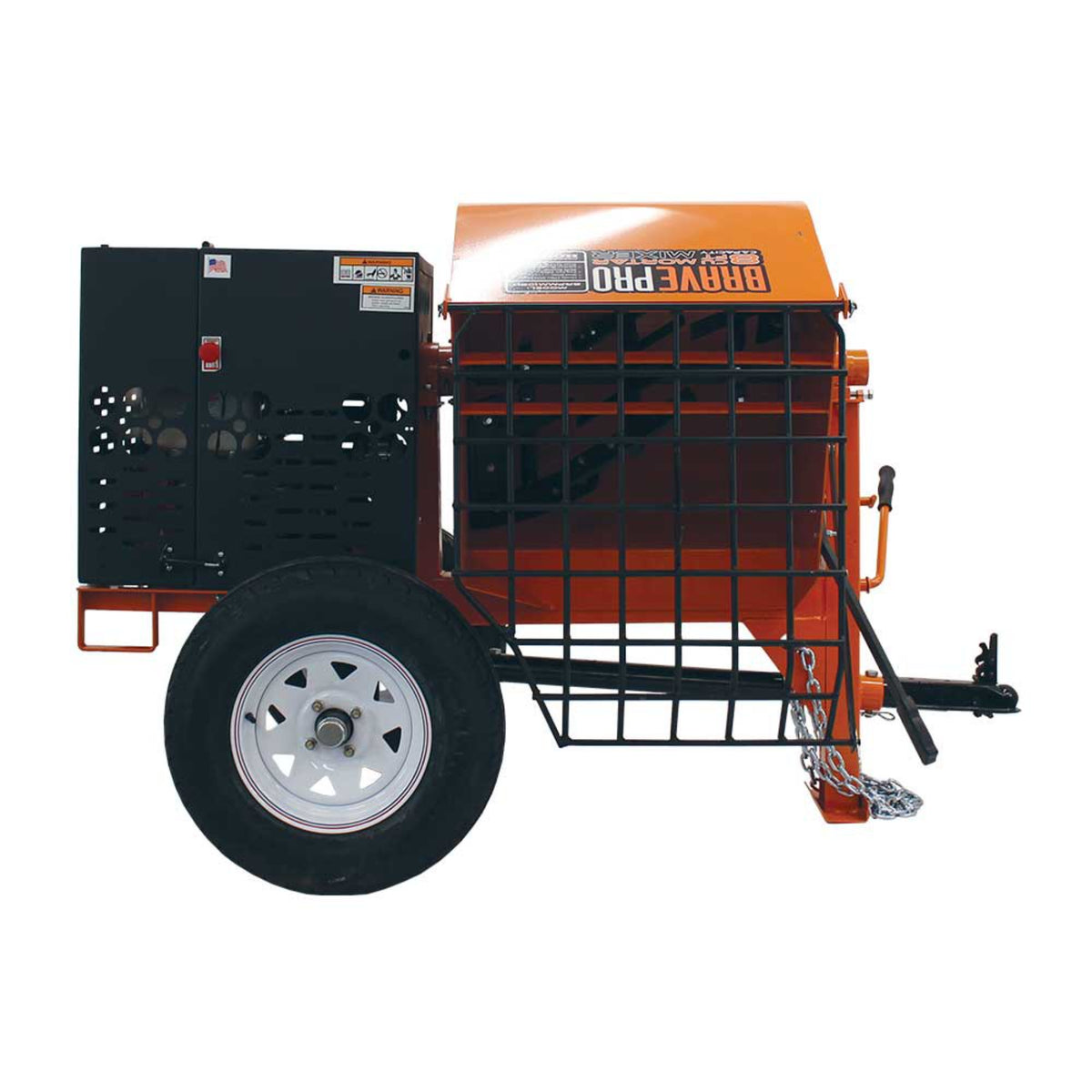 BravePro Mortar Mixer — 8 Cu. Ft. Steel Drum, Honda GX240