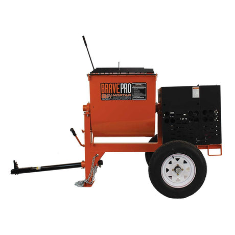 BravePro Mortar Mixer — 8 Cu. Ft. Steel Drum, Honda GX240