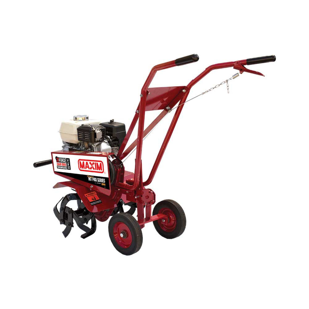 Maxim Compact Commercial Tiller, Honda GX120, Bolt-On Replaceable Tine Blades