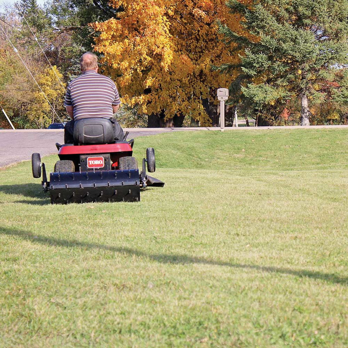 Maxim 36 in. Tow-Behind Spike Aerator, Gate-Width, Water-Fillable Drum