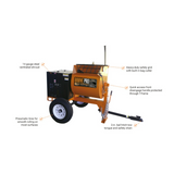 BravePro Mortar Mixer — 6 Cu. Ft. Steel Drum, Honda GX240