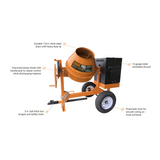 BravePro Concrete Mixer — 7 Cu. Ft. Steel Drum, Honda GX270