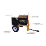 BravePro Mortar Mixer — 6 Cu. Ft. Poly Drum, Honda GX240