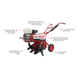 Maxim Commercial Tiller, Honda GX160, Bolt-On Replaceable Tine Blades
