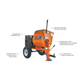 BravePro Mortar Mixer — 8 Cu. Ft. Steel Drum, Honda GX240