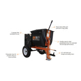BravePro Mortar Mixer — 8 Cu. Ft. Poly Drum, Honda GX240