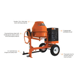 BravePro Concrete Mixer — 9 Cu. Ft. Steel Drum, Honda GX270