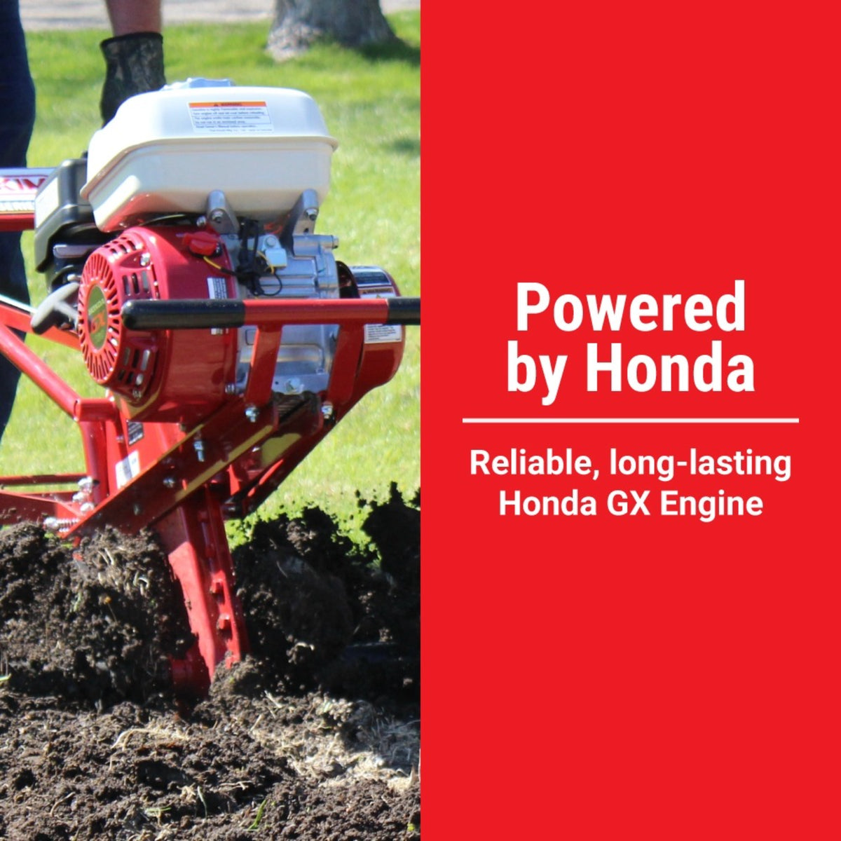Maxim Commercial Tiller, Honda GX160, Bolt-On Replaceable Tine Blades