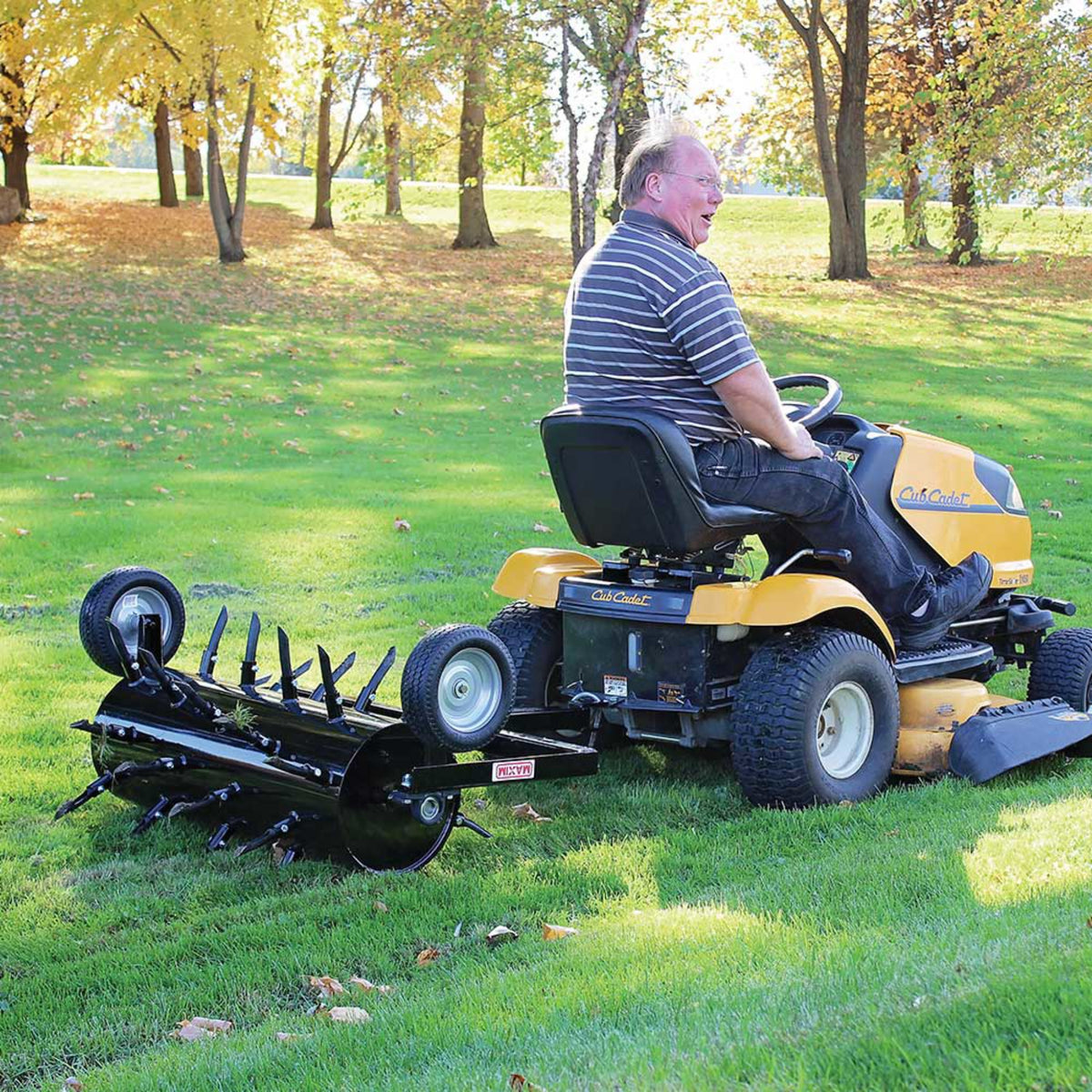 Maxim 36 in. Tow-Behind Plug Aerator, Water-Fillable Drum