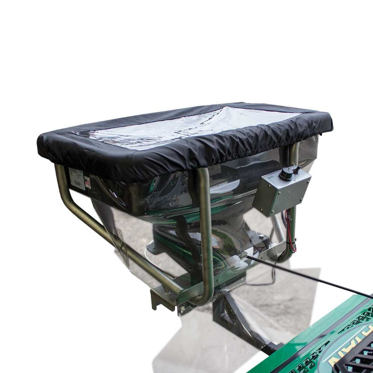 JRCO Broadcast Spreader — Hitch Mount, Cable Control, Brushless Motor