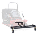 JRCO 60" Tine Rake Dethatcher — Heavy-Duty Wheels, Mount Bar Included, Fits John Deere 737/757
