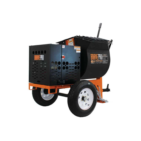 BravePro Mortar Mixer — 6 Cu. Ft. Poly Drum, Honda GX240