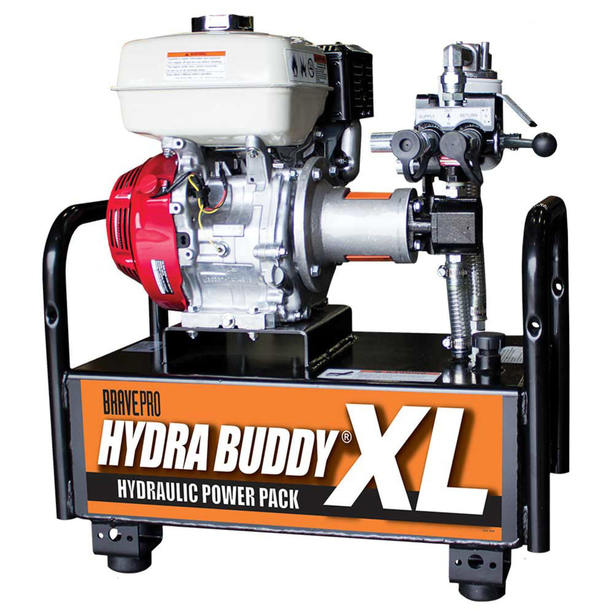BravePro Hydra Buddy Hydraulic Power Pack — 1,500 PSI, 7 GPM, Honda GX270 Recoil Start