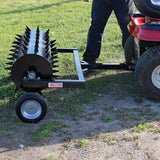 Maxim 36 in. Tow-Behind Spike Aerator, Gate-Width, Water-Fillable Drum